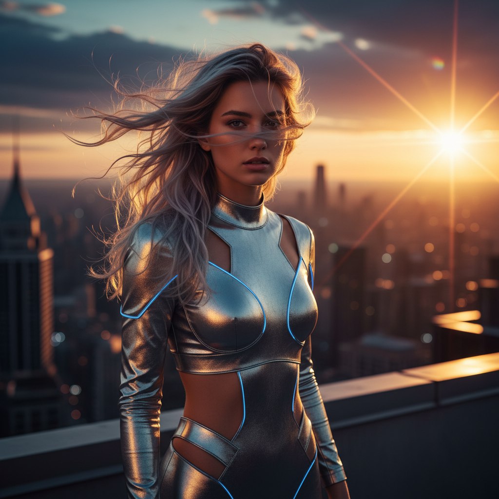 AI-генерация: футуристический портрет